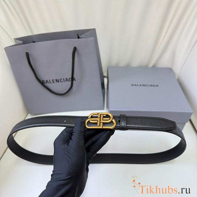 Balenciaga Black Gold Belt 2.5cm - 1