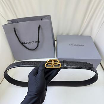 Balenciaga Black Gold Belt 2.5cm