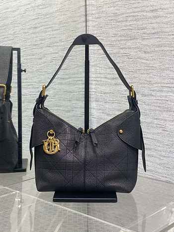 Dior Medium Voyage Bag Black Flat 28x18x12cm