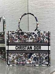 Dior Lucky Medium Dior Book Tote Multicolor Flowers 36cm - 1