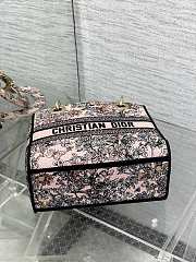 Dior Lucky Small Lady D-Lite Bag Pink Flowers Calendar 24x11x20cm - 6