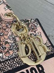Dior Lucky Small Lady D-Lite Bag Pink Flowers Calendar 24x11x20cm - 4