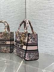 Dior Lucky Small Lady D-Lite Bag Pink Flowers Calendar 24x11x20cm - 5
