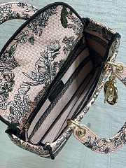 Dior Lucky Small Lady D-Lite Bag Pink Flowers Calendar 24x11x20cm - 2