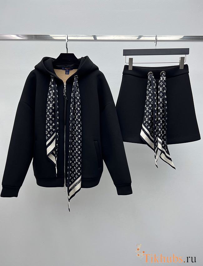 Louis Vuitton LV Monogram Scarf Zip-Up Set - 1