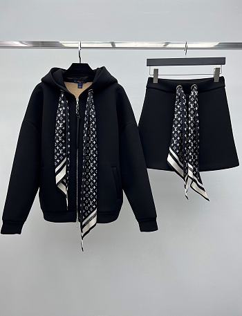 Louis Vuitton LV Monogram Scarf Zip-Up Set