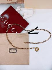 Gucci Chain Belt With Interlocking G Charm In Gold - 2