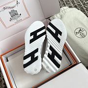Hermes White Leather Bouncing Sneaker - 5