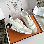 Hermes White Leather Bouncing Sneaker - 2