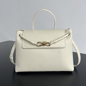 Bottega Veneta Ciao Ciao Bag White Gold 34x26x15cm