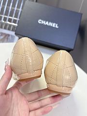 Chanel Lace-up Beige Flats - 5