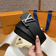 Louis Vuitton LV Black Calfskin Belt 4cm - 3