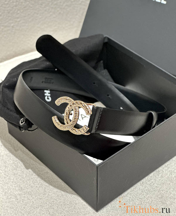 Chanel Black Belt 3.5cm - 1