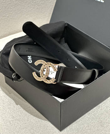 Chanel Black Belt 3.5cm