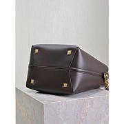 YSL LE 37 Shiny Leather Dark Brown 25x20x16cm - 6