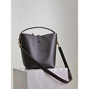 YSL LE 37 Shiny Leather Dark Brown 25x20x16cm - 3
