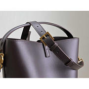YSL LE 37 Shiny Leather Dark Brown 25x20x16cm - 2