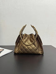 Chanel 25 Small Handbag Calfskin Gold 30x26x14cm - 6