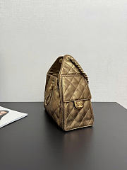 Chanel 25 Small Handbag Calfskin Gold 30x26x14cm - 5