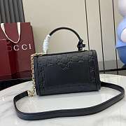 Gucci Small Padlock Top Handle Bag Black 20x13.5x8cm - 5