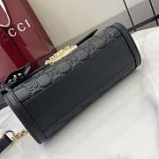Gucci Small Padlock Top Handle Bag Black 20x13.5x8cm - 4