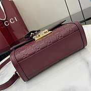 Gucci Small Padlock Top Handle Bag Red 20x13.5x8cm - 4