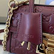 Gucci Small Padlock Top Handle Bag Red 20x13.5x8cm - 2