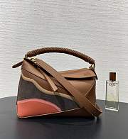 Loewe Small Puzzle Edge Landscape Bag Calfskin Parrot Pink 24x10x14cm - 1