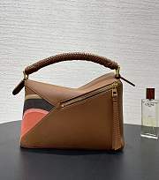 Loewe Small Puzzle Edge Landscape Bag Calfskin Parrot Pink 24x10x14cm - 4