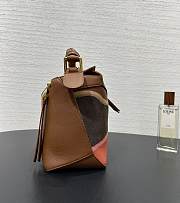Loewe Small Puzzle Edge Landscape Bag Calfskin Parrot Pink 24x10x14cm - 2