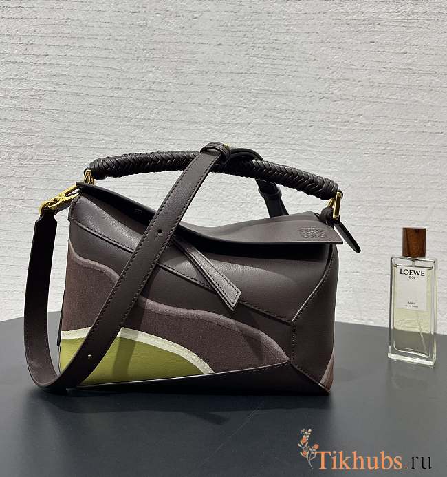 Loewe Puzzle Landscape Bag Chocolate 24x10x14cm - 1