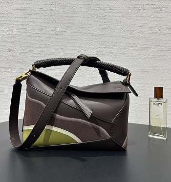 Loewe Puzzle Landscape Bag Chocolate 24x10x14cm