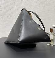 Loewe Medium Puzzle Fold Tote Shiny Calfskin Black 31.5x14.5x25.5cm - 3