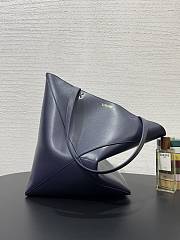 Loewe Medium Puzzle Fold Tote Shiny Calfskin Navy Blue 31.5x14.5x25.5cm - 2