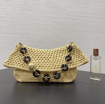 Loewe x Paula's Ibiza Medium Raffia Ola Shoulder Bag 26x13x18cm