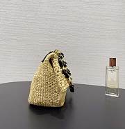 Loewe x Paula's Ibiza Medium Raffia Ola Shoulder Bag 26x13x18cm - 3