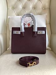 YSL Sac De Jour Supple Grained Wine 26cm - 5