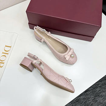 Dior Ballet Slingback Pump Pink Lambskin 3cm