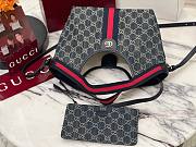 Gucci Giglio Small Tote Bag Blue 25x20x15cm - 6