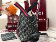 Gucci Giglio Small Tote Bag Blue 25x20x15cm - 4
