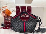 Gucci Giglio Small Tote Bag Blue 25x20x15cm - 2