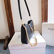 Celine Shoulder Camille 16 Soft Smooth Calfskin Black 27x15x4cm - 3
