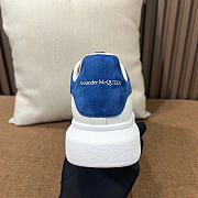 Alexander McQueen White Blue Suede Sneaker - 3