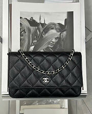 Chanel Woc Wallet Chain Bag Caviar Black Silver 19x12x3cm - 1