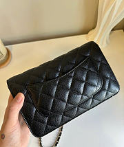 Chanel Woc Wallet Chain Bag Caviar Black Silver 19x12x3cm - 4