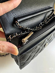 Chanel Woc Wallet Chain Bag Caviar Black Silver 19x12x3cm - 3