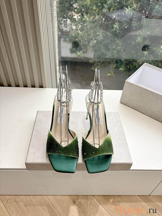 Jimmy Choo Saeda sandals high 11cm green - 1