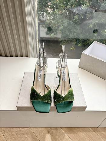 Jimmy Choo Saeda sandals high 11cm green