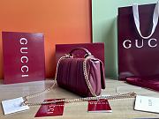 Gucci GG Marmont mini top handle bag in a burgundy or bordeaux color size 21cm - 5