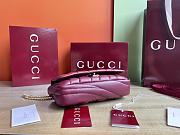 Gucci GG Marmont mini top handle bag in a burgundy or bordeaux color size 21cm - 4